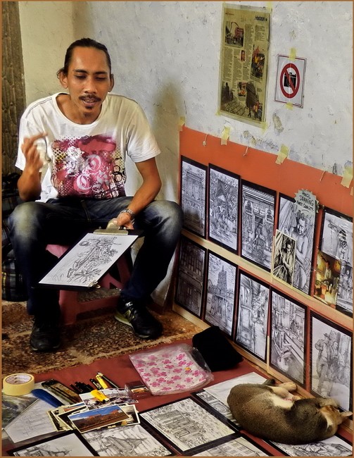 Artist With Cat